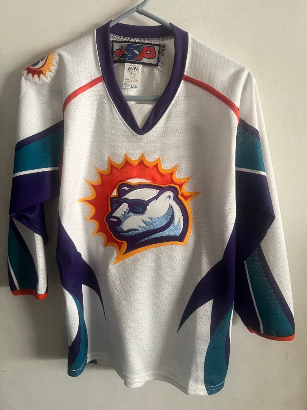 Orlando Solar Bears Hockey Jersey , Size Youth L / XL